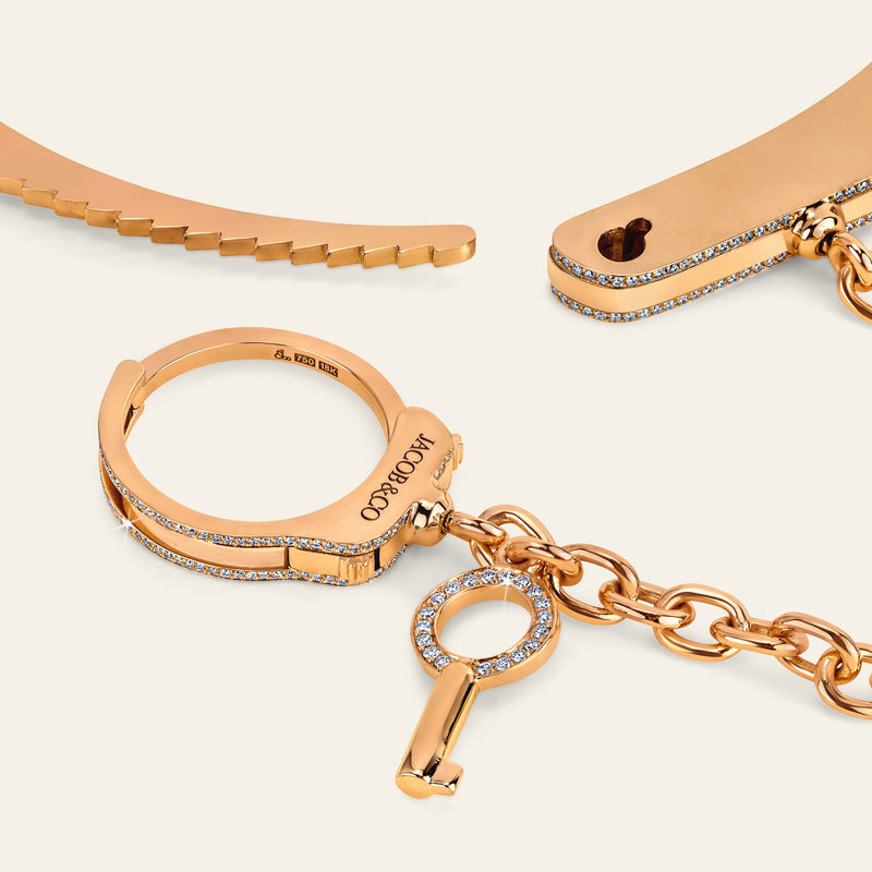 Love Lockdown Diamond Wristlet Rose Gold 6