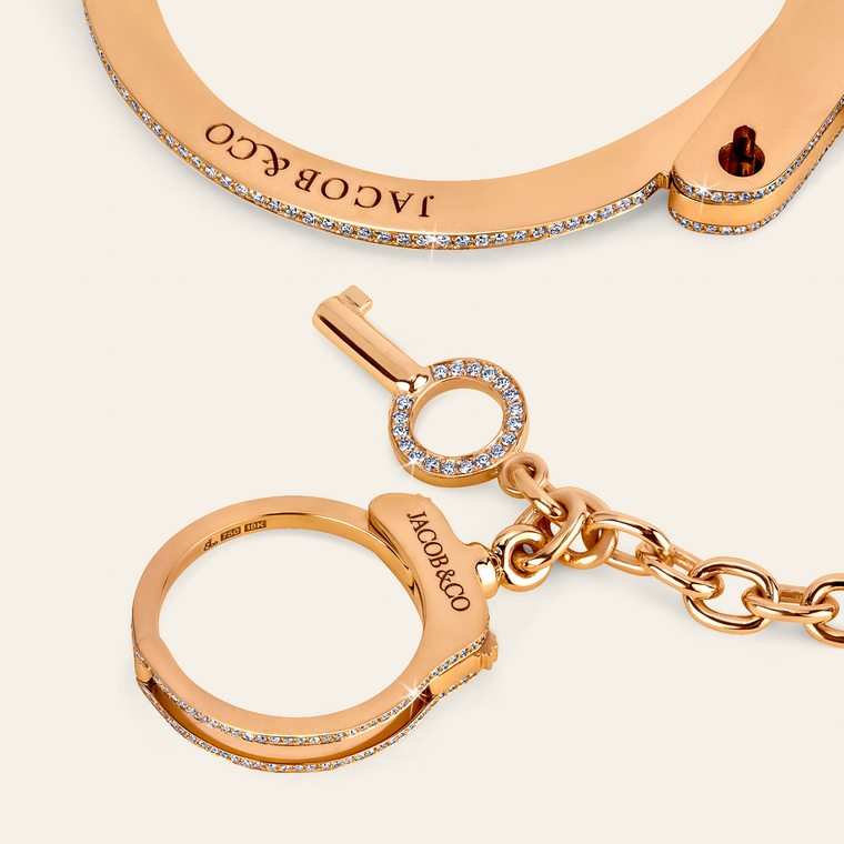 Love Lockdown Diamond Wristlet in Rose Gold 11