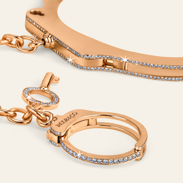 Love Lockdown Diamond Wristlet in Rose Gold 12