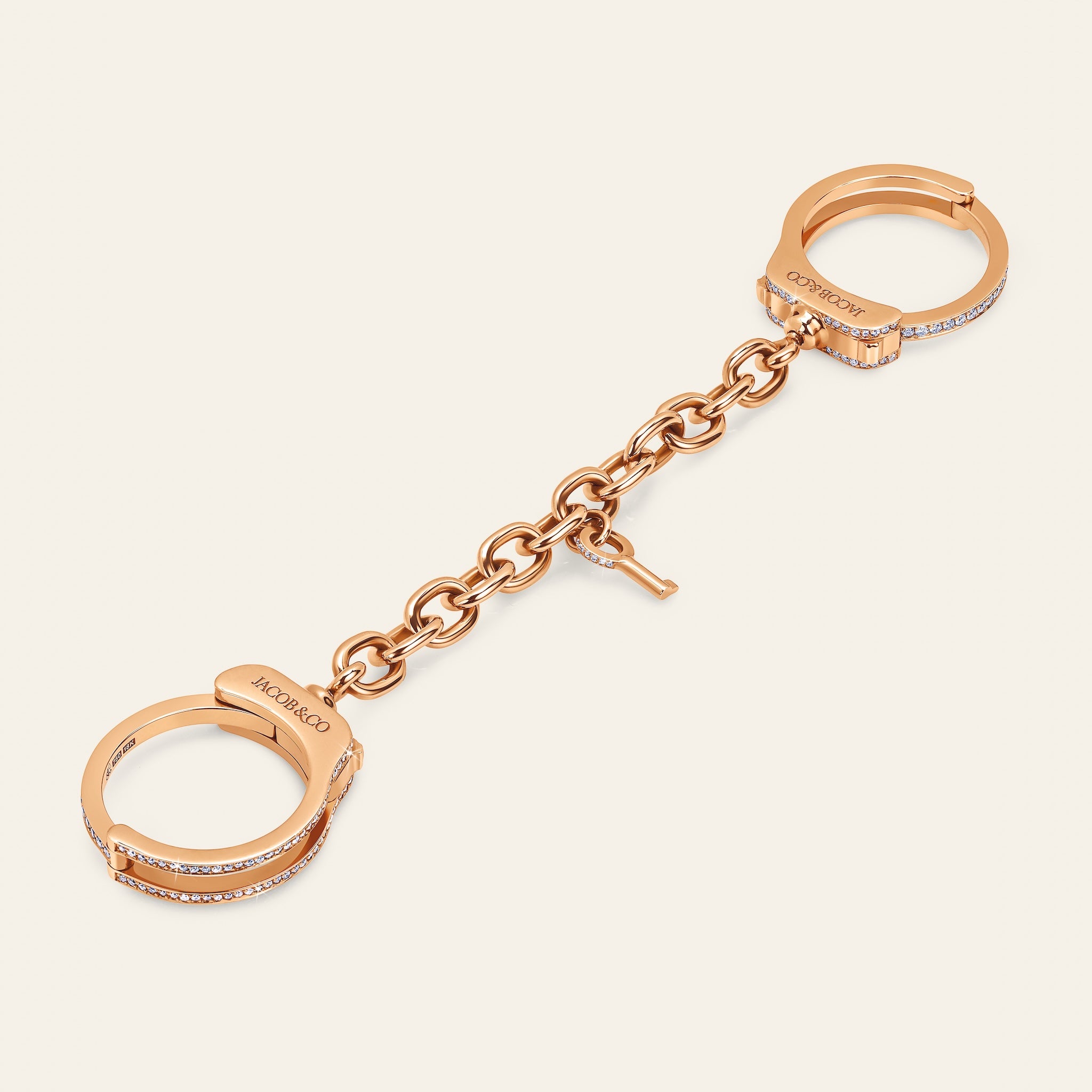 Love Lockdown Dual Ring Rose Gold Pave  7