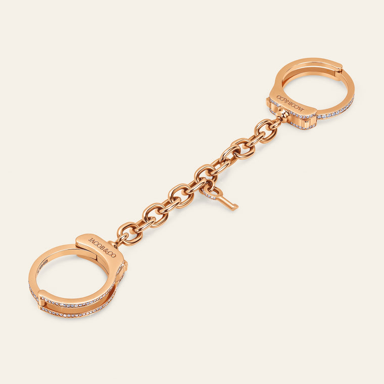 Love Lockdown Dual Ring Rose Gold Pave  7