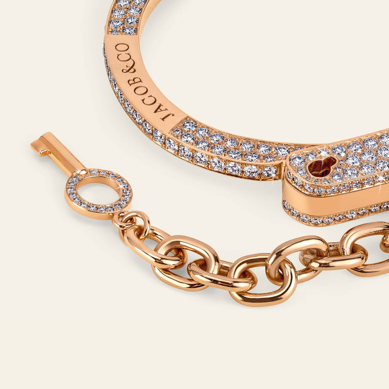 Love Lockdown Rose Gold Diamond Bracelet 7
