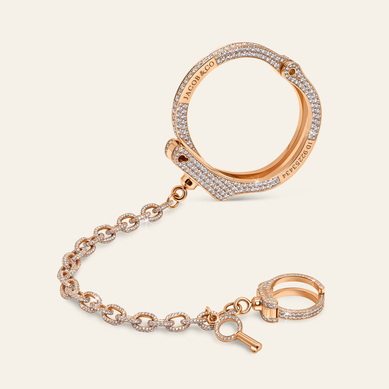 Love Lockdown Wristlet Rose Gold Full Pave 5