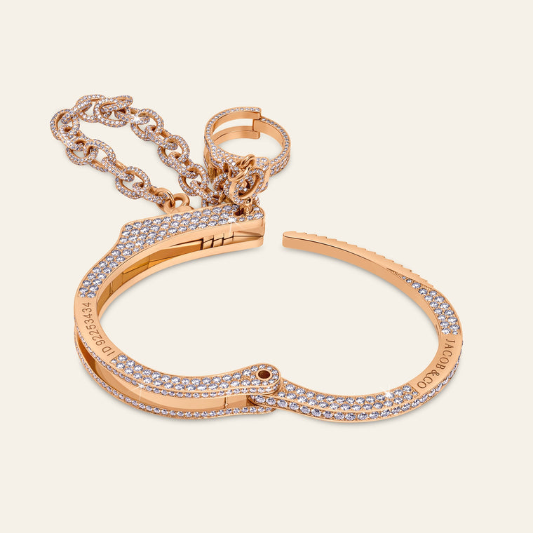 Love Lockdown Wristlet Rose Gold Full Pave 6