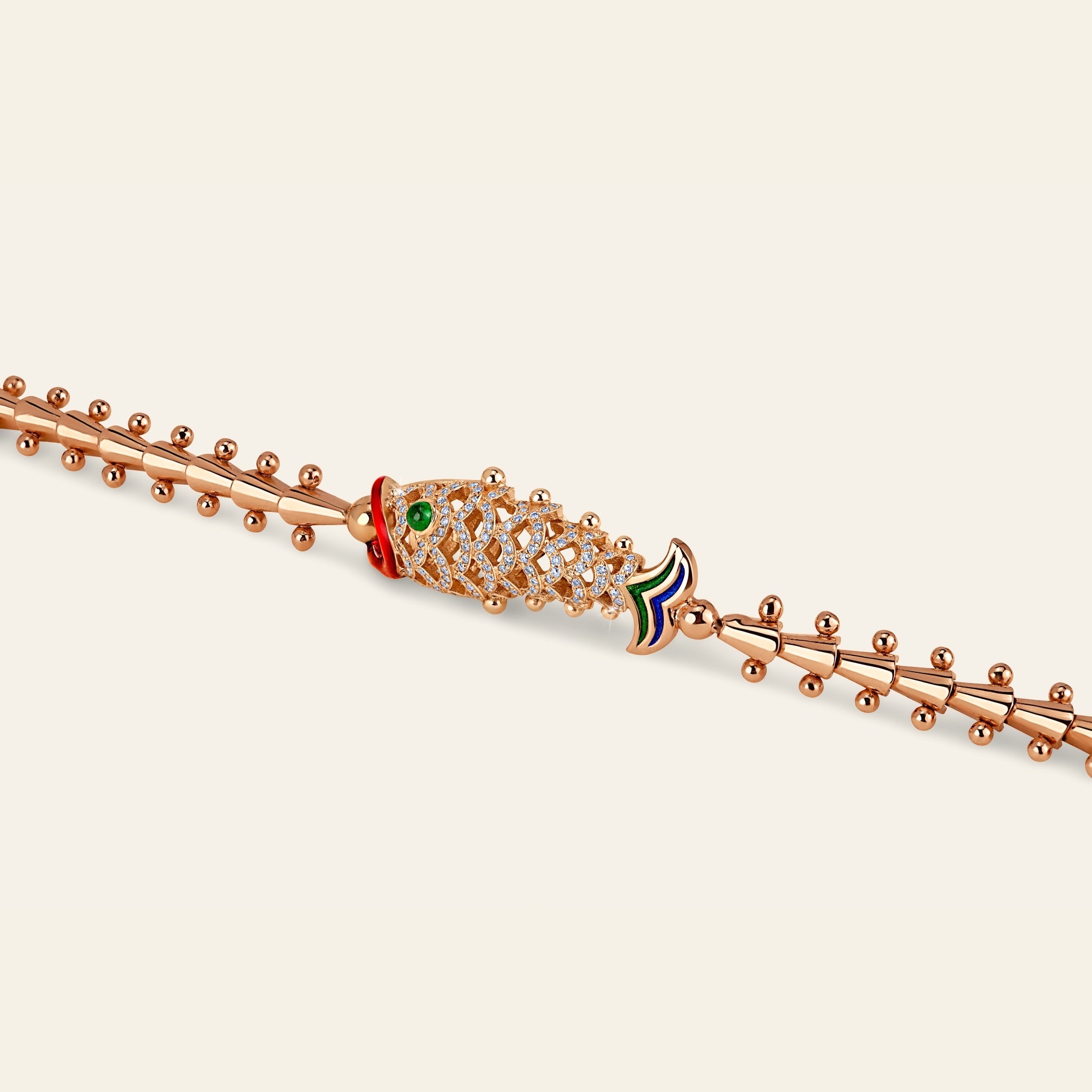 Lucky You Bracelet Rose Gold Diamond Thick Chain 4