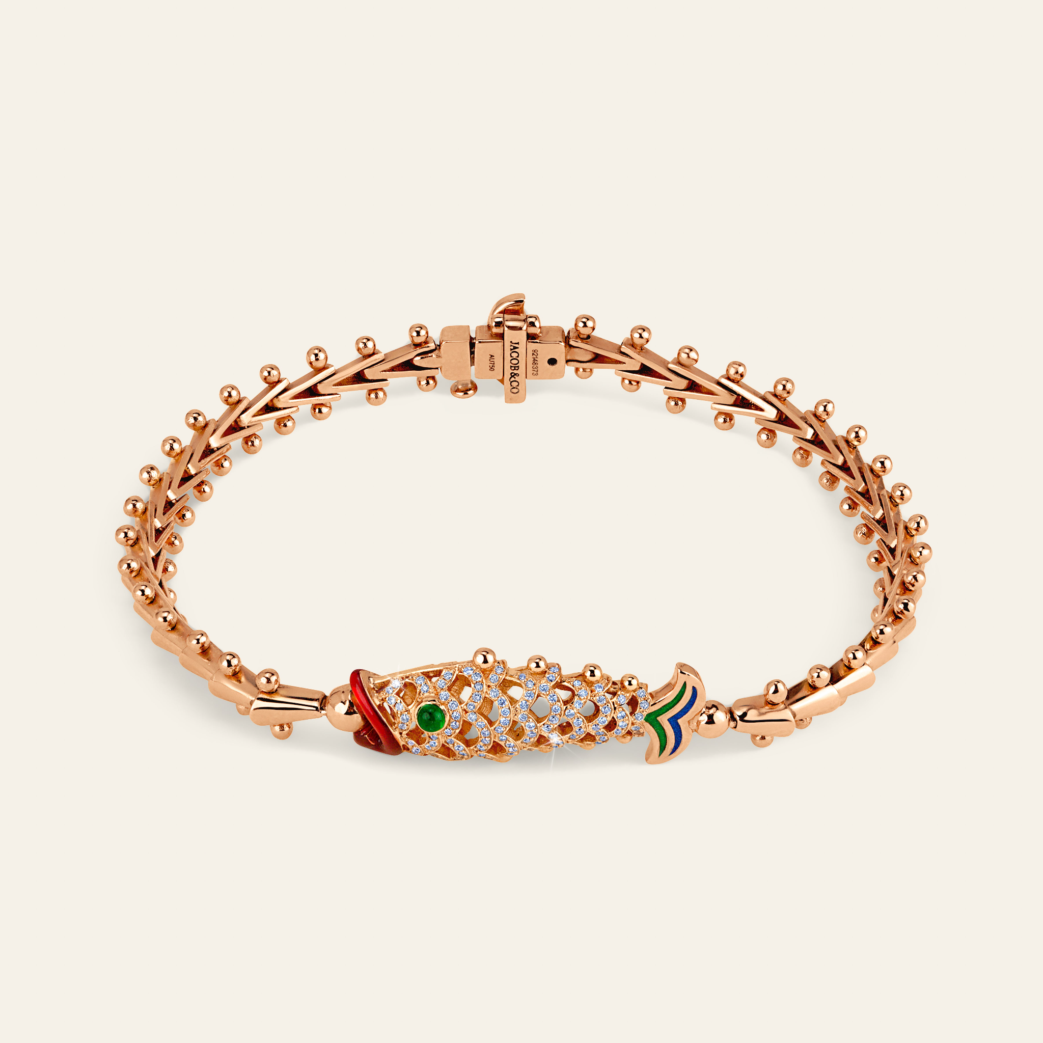 Lucky You Bracelet Rose Gold Diamond Thick Chain 4