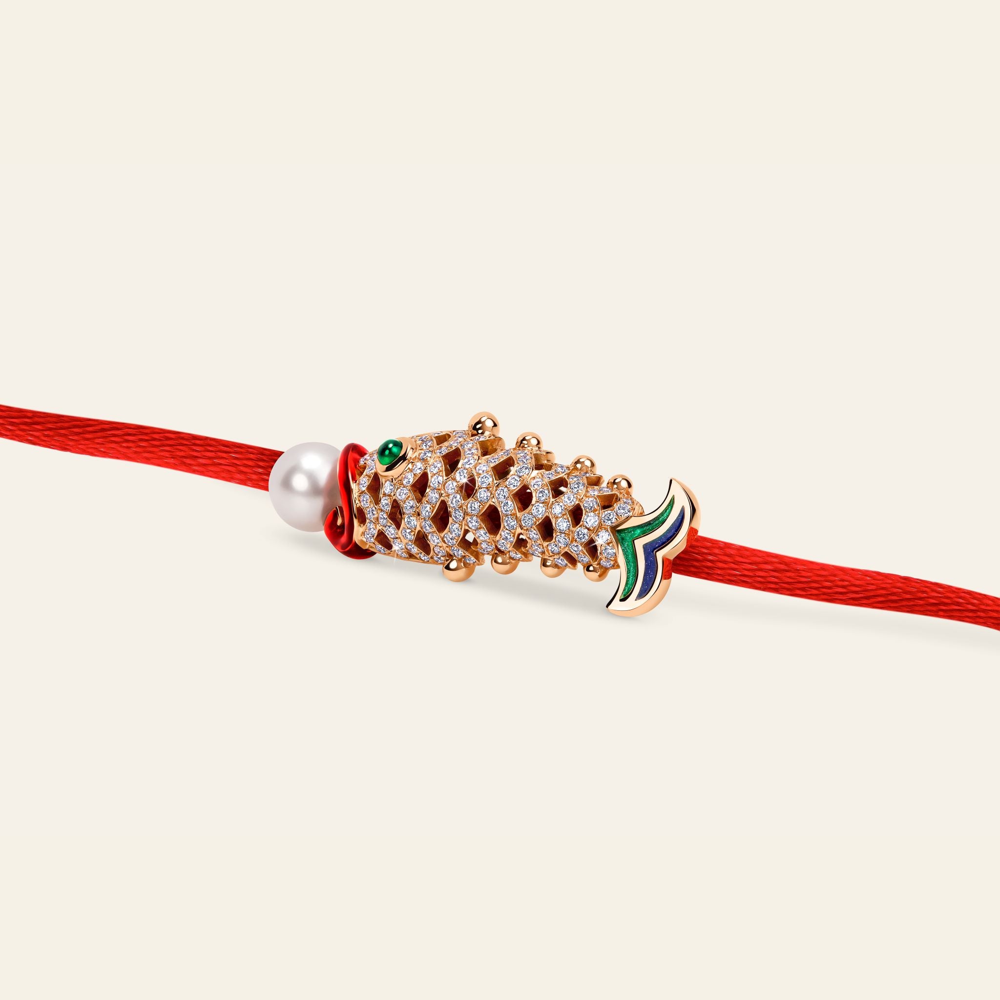 Lucky You Bracelet Rose Gold Red String 4