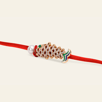 Lucky You Bracelet Rose Gold Red String 4