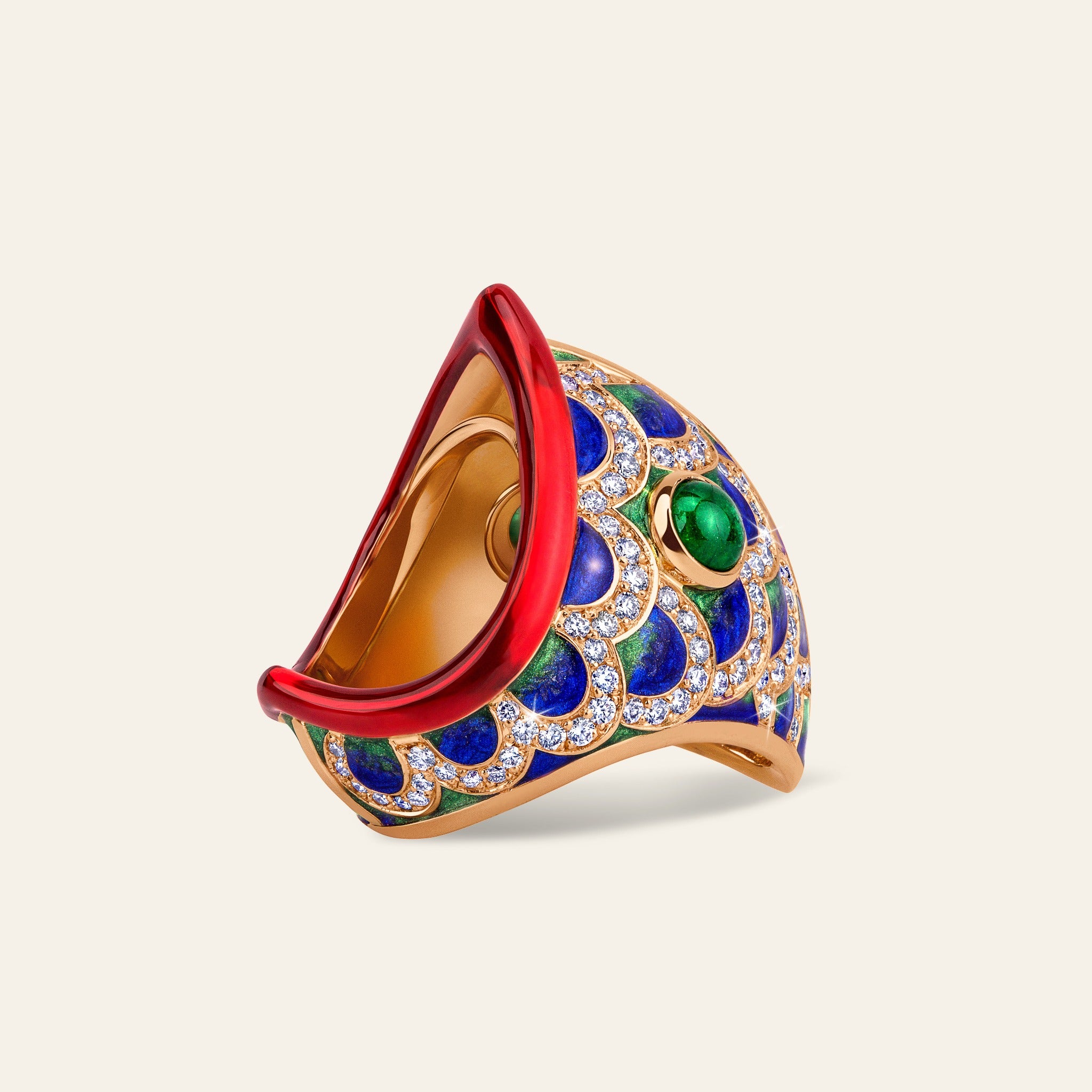 Lucky You Ring Rose Gold Diamond Colorful 6