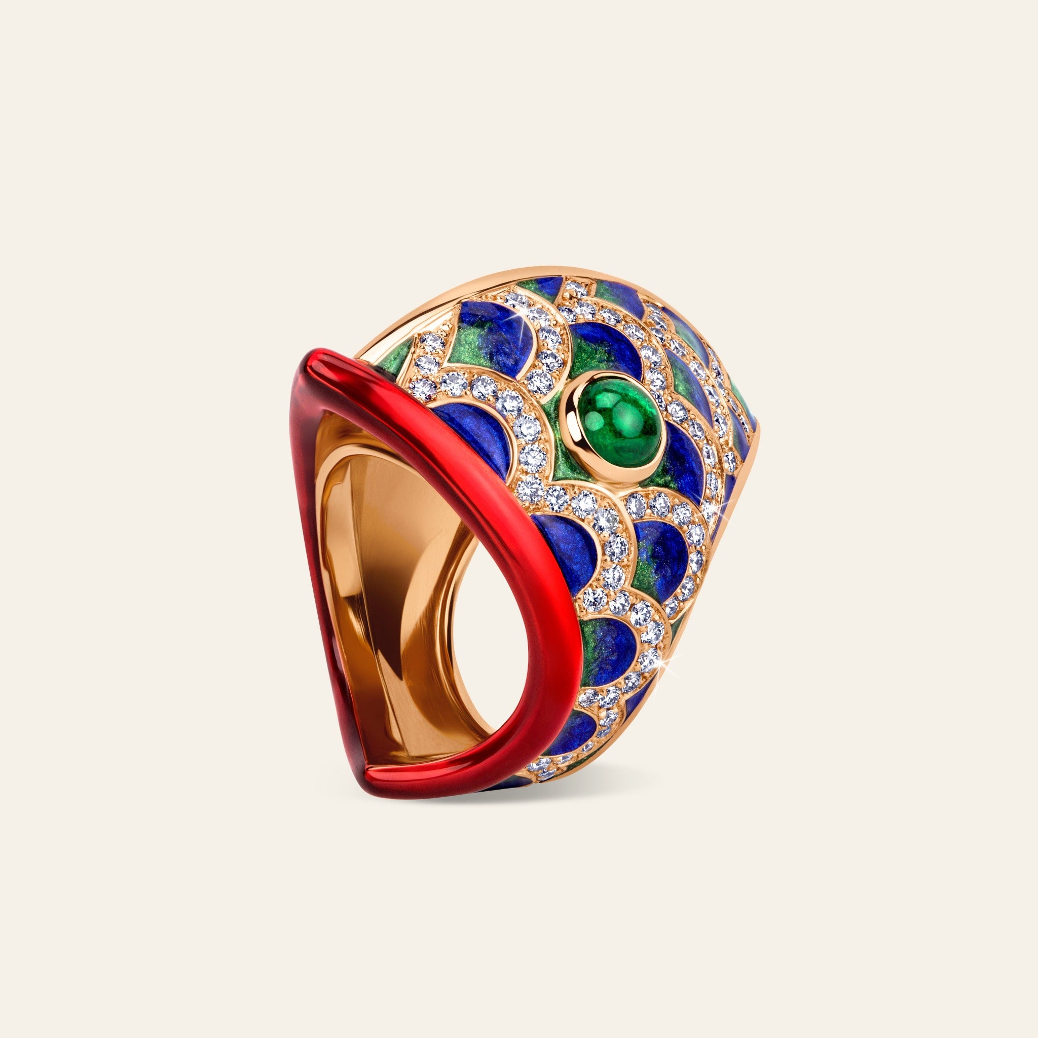 Lucky You Ring Rose Gold Diamond Colorful 8