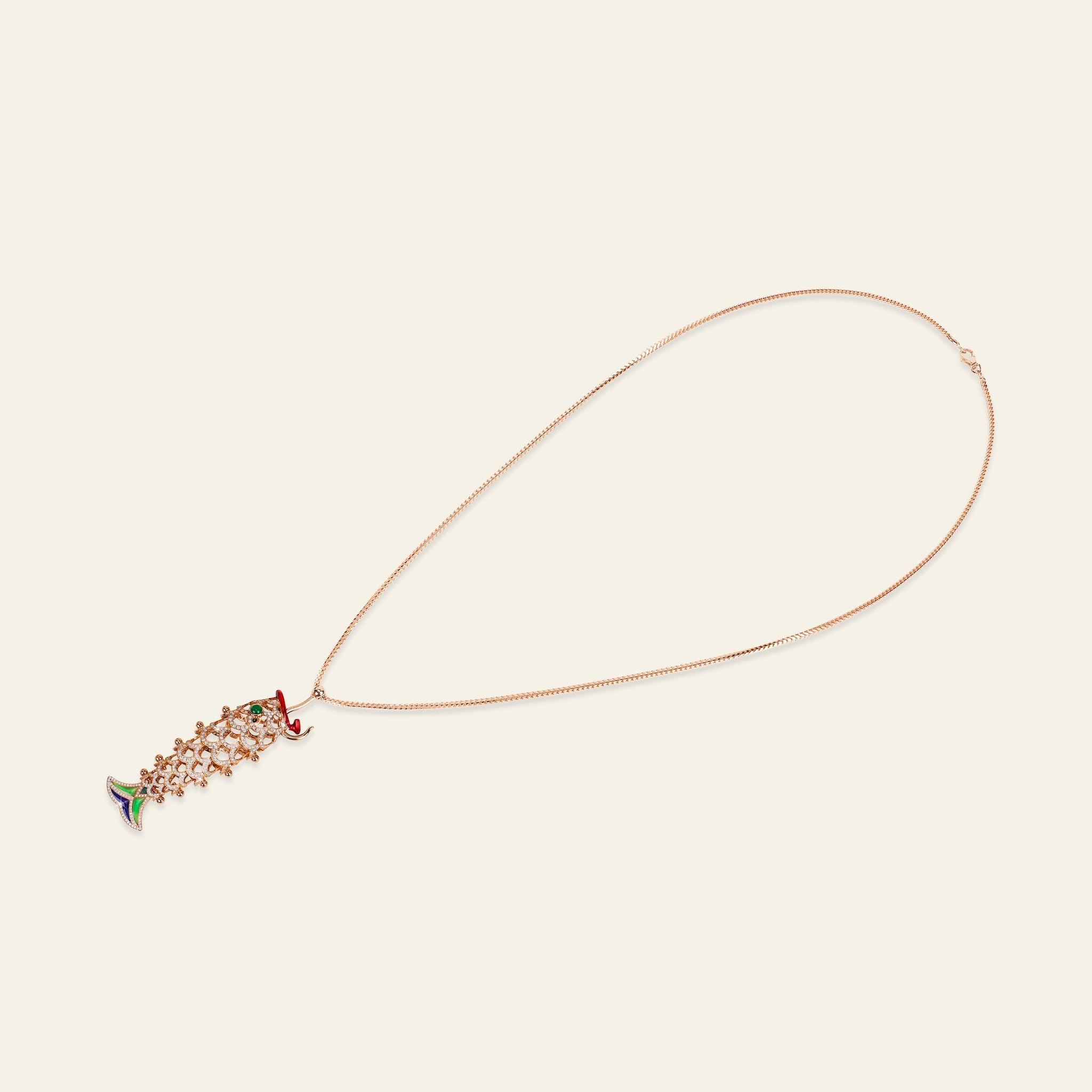 Lucky You Rose Gold Diamond Pendant 10