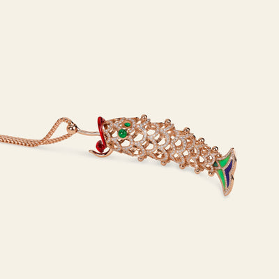 Lucky You Rose Gold Diamond Pendant 9