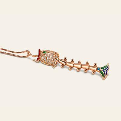 Lucky You Rose Gold Skeleton Pendant 10