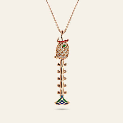 Lucky You Rose Gold Skeleton Pendant 3