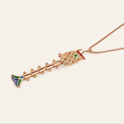 Lucky You Rose Gold Skeleton Pendant 9