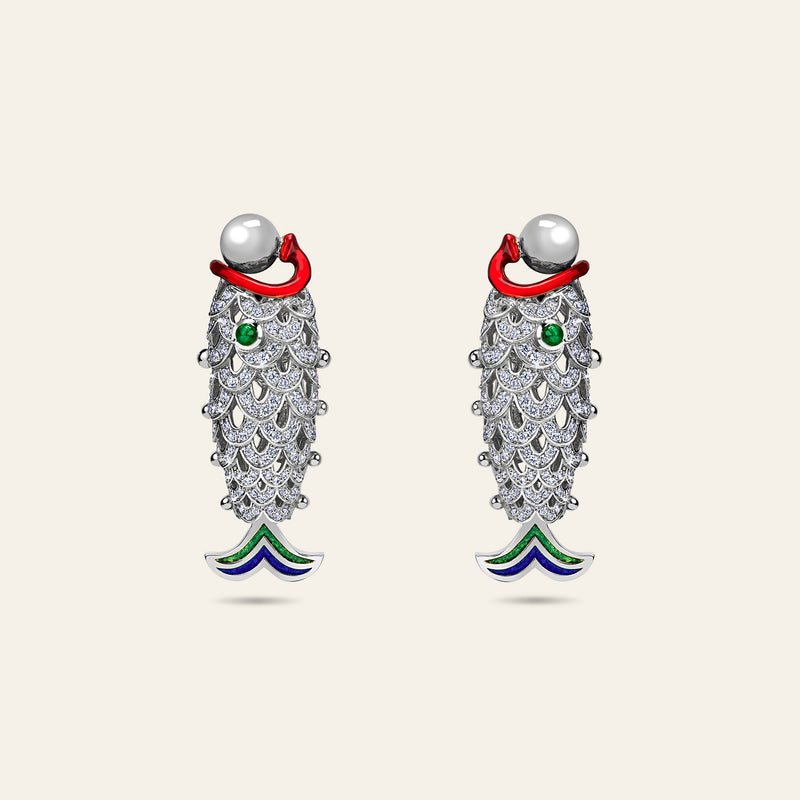 Lucky You White Gold Earrings 5