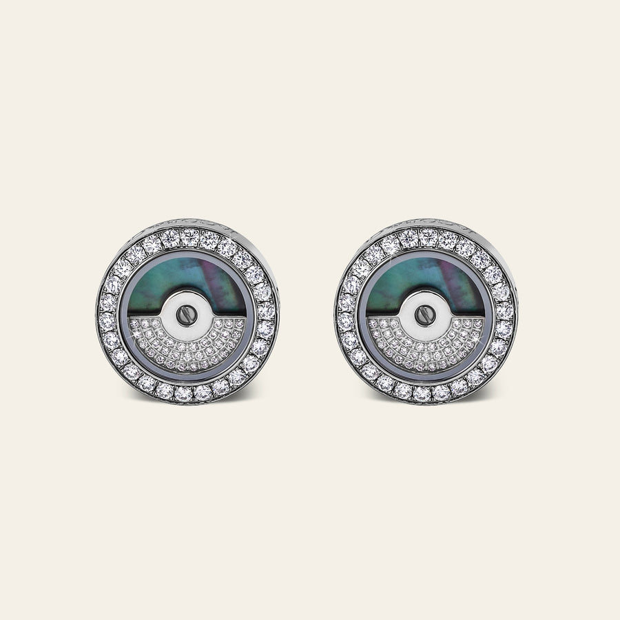 Rotor Diamond Cufflinks_Stainless Steel_White Diamonds_1