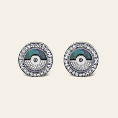 Rotor Diamond Cufflinks_Stainless Steel_White Diamonds_1