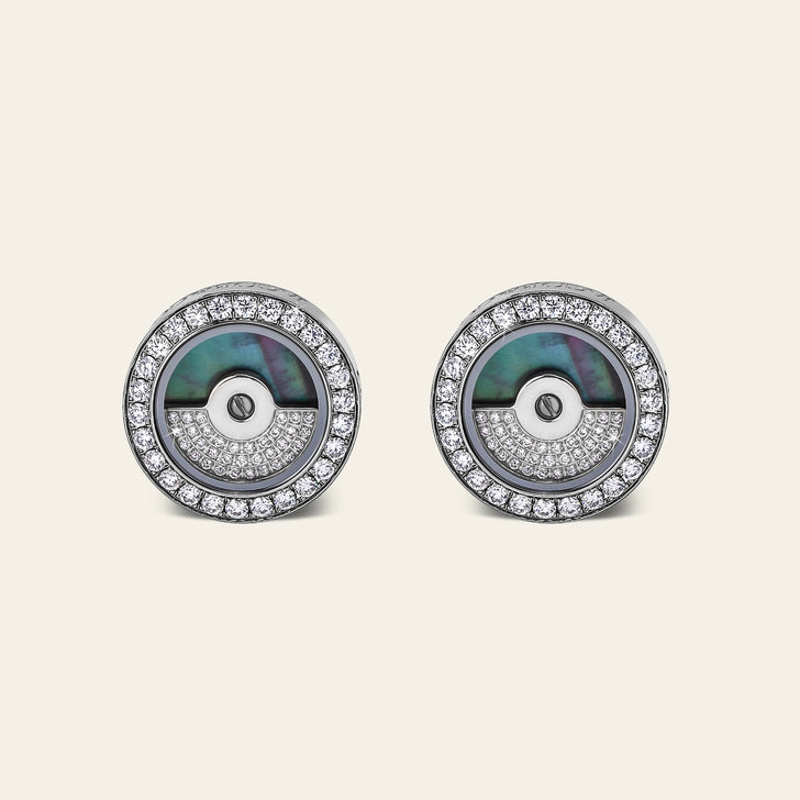 Rotor Diamond Cufflinks_Stainless Steel_White Diamonds_1