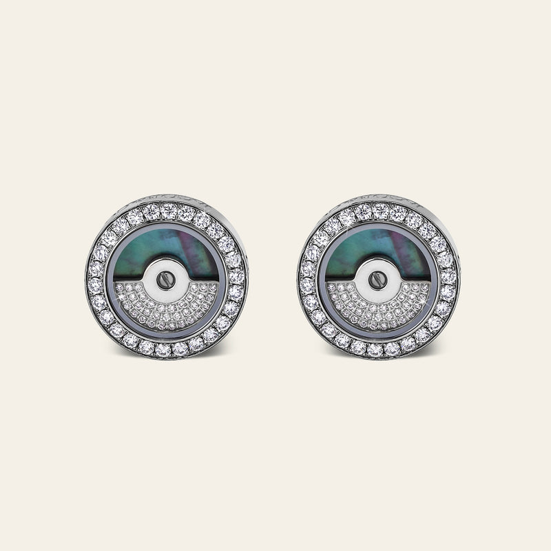 Rotor Diamond Cufflinks_Stainless Steel_White Diamonds_1