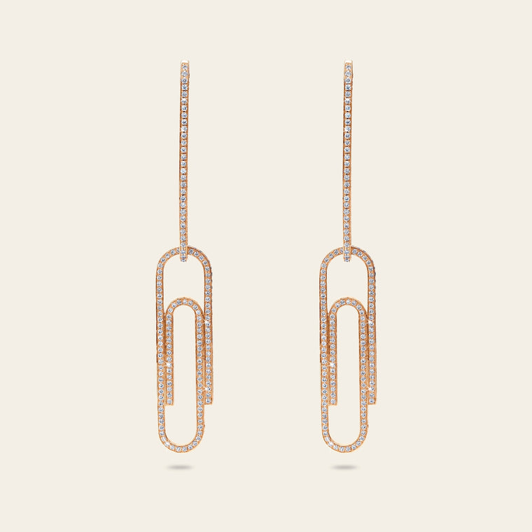 Office Supplies Diamond Earrings