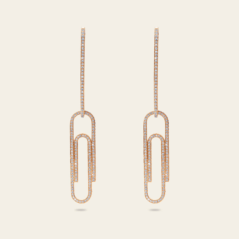 Office Supplies Diamond Earrings