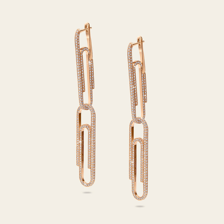 Office Supplies Diamond Earrings