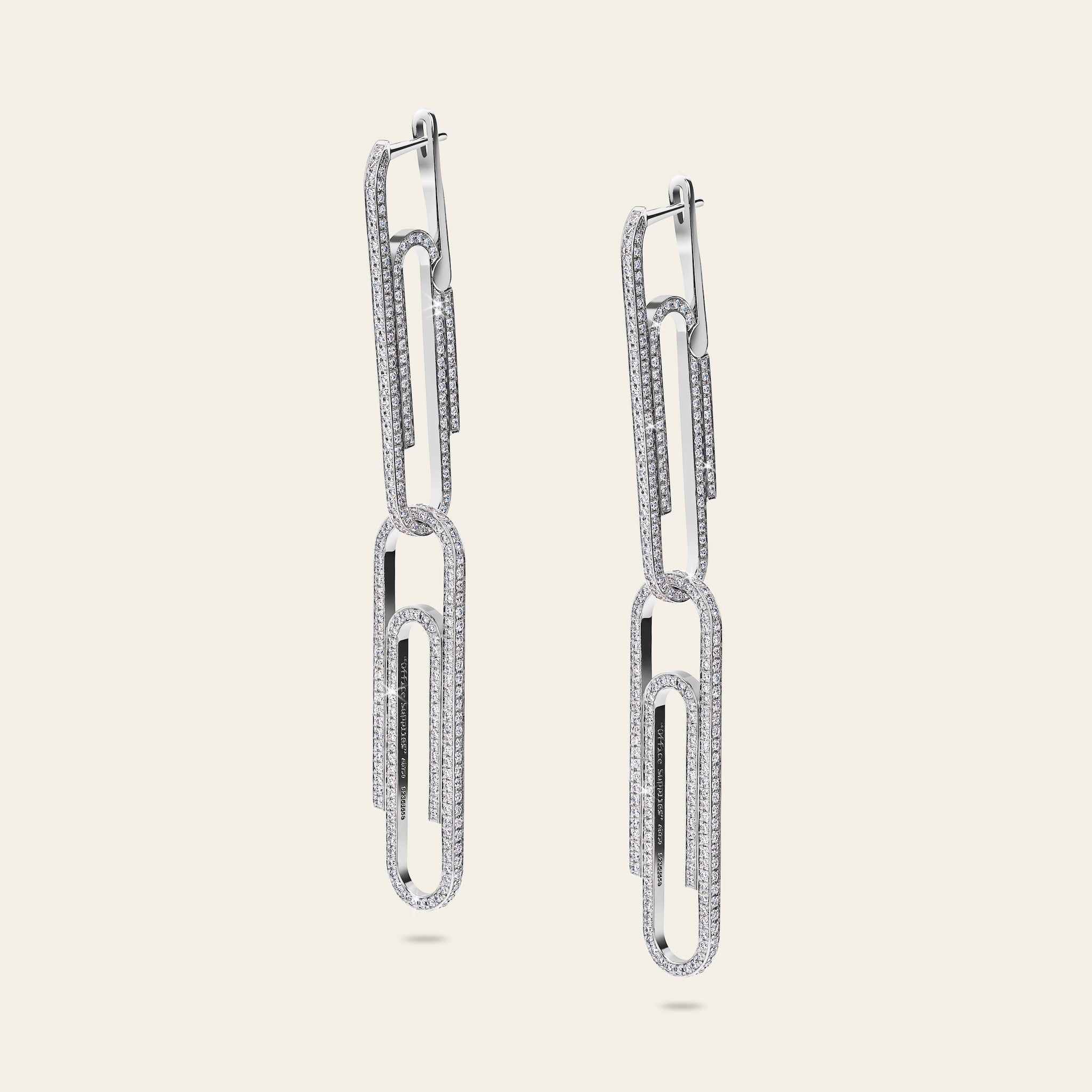 Office Supplies Diamond Earrings White Gold 10
