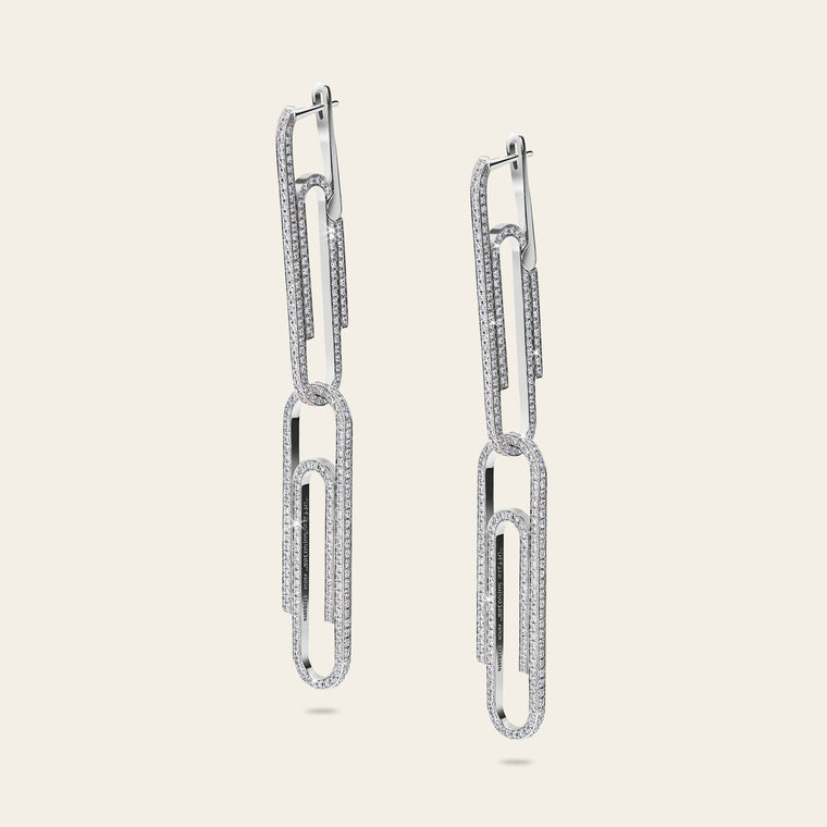 Office Supplies Diamond Earrings White Gold 10