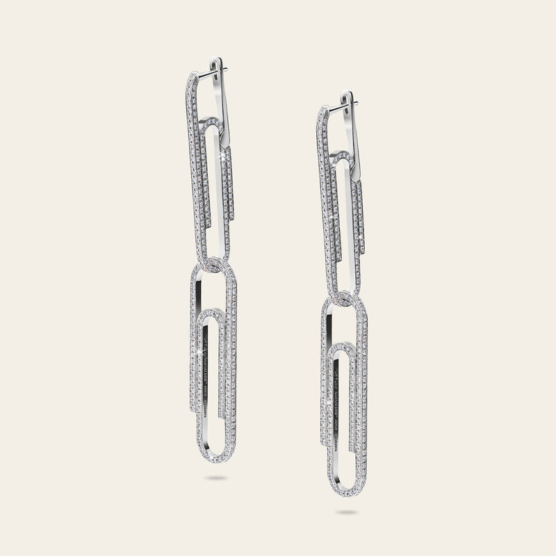 Office Supplies Diamond Earrings White Gold 10