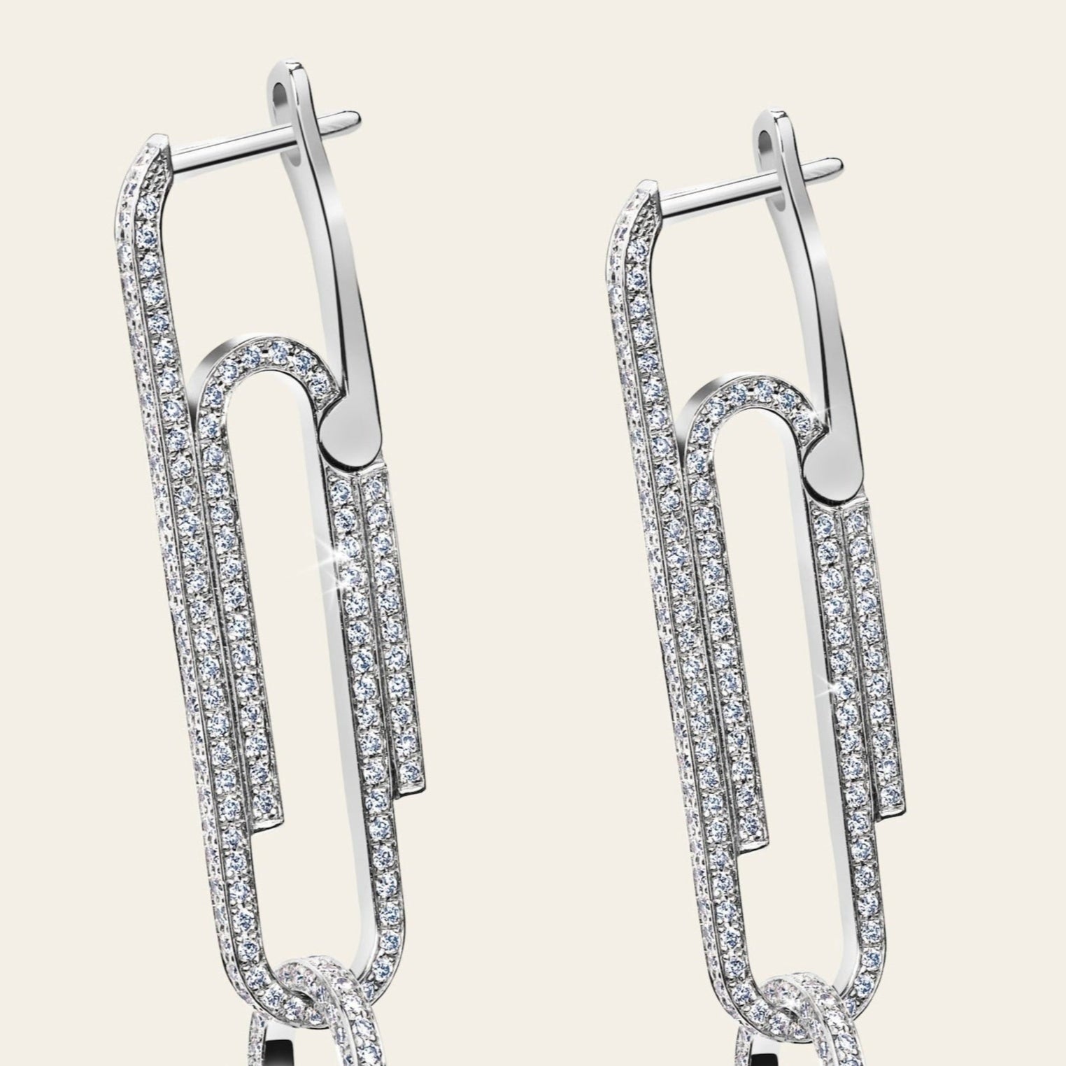 Office Supplies Diamond Earrings White Gold 11