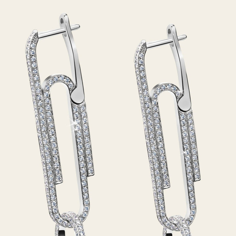 Office Supplies Diamond Earrings White Gold 11