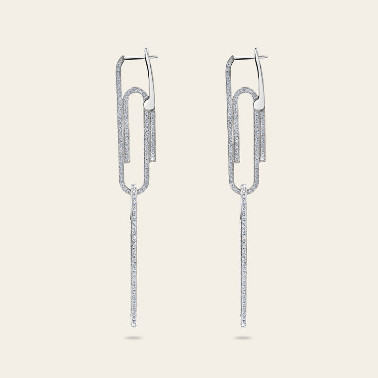 Office Supplies Diamond Earrings White Gold 8