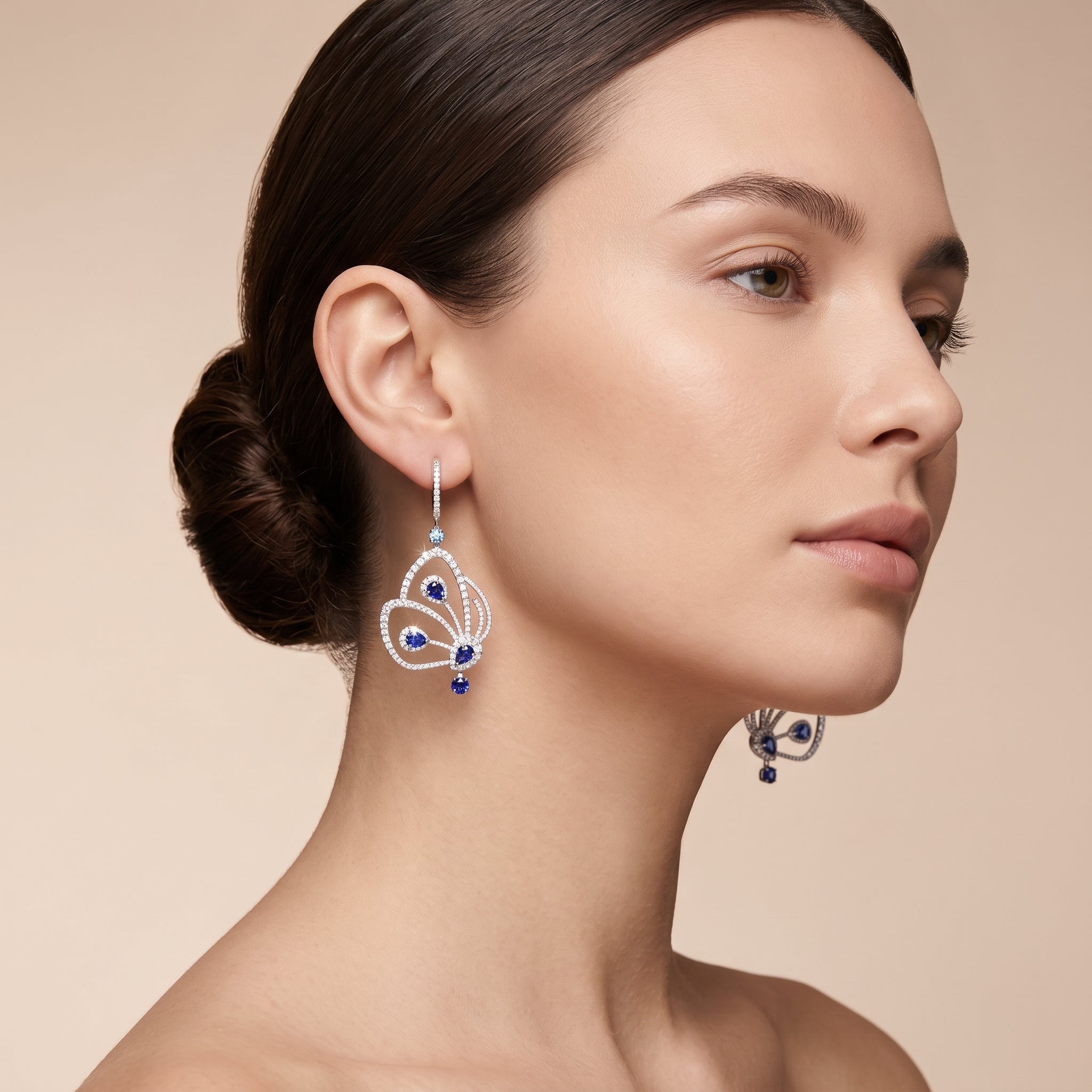 Papillon Open Wing Drop Earrings