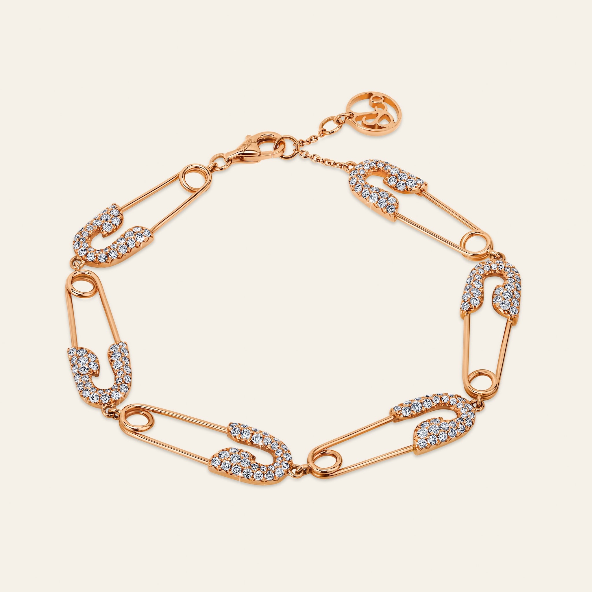 Securus Diamond Bracelet Rose Gold Multiple 8