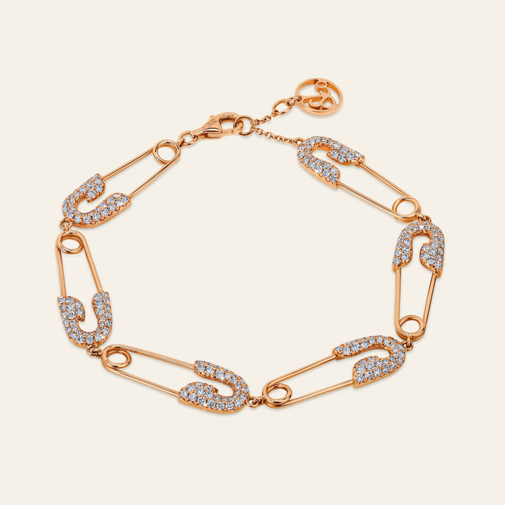 Securus Diamond Bracelet Rose Gold Multiple 8