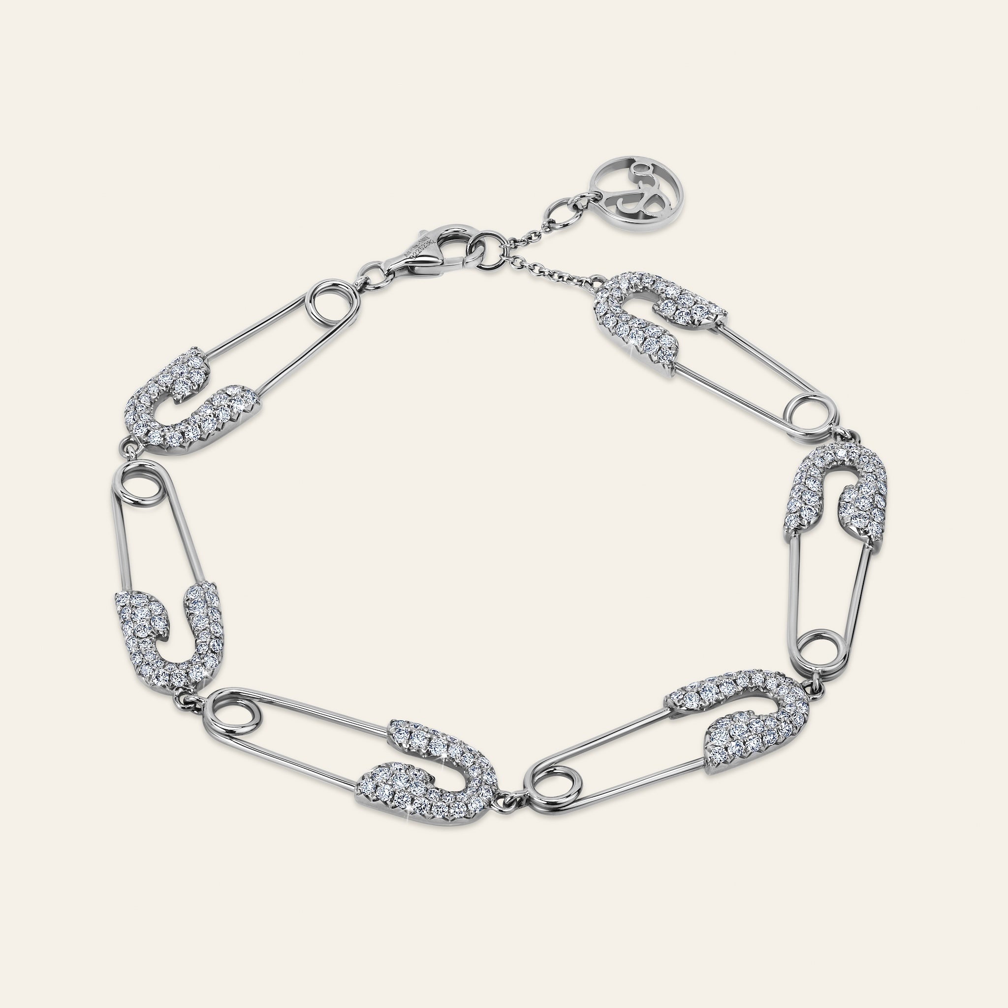 Securus Diamond Bracelet White Gold Multiple 6