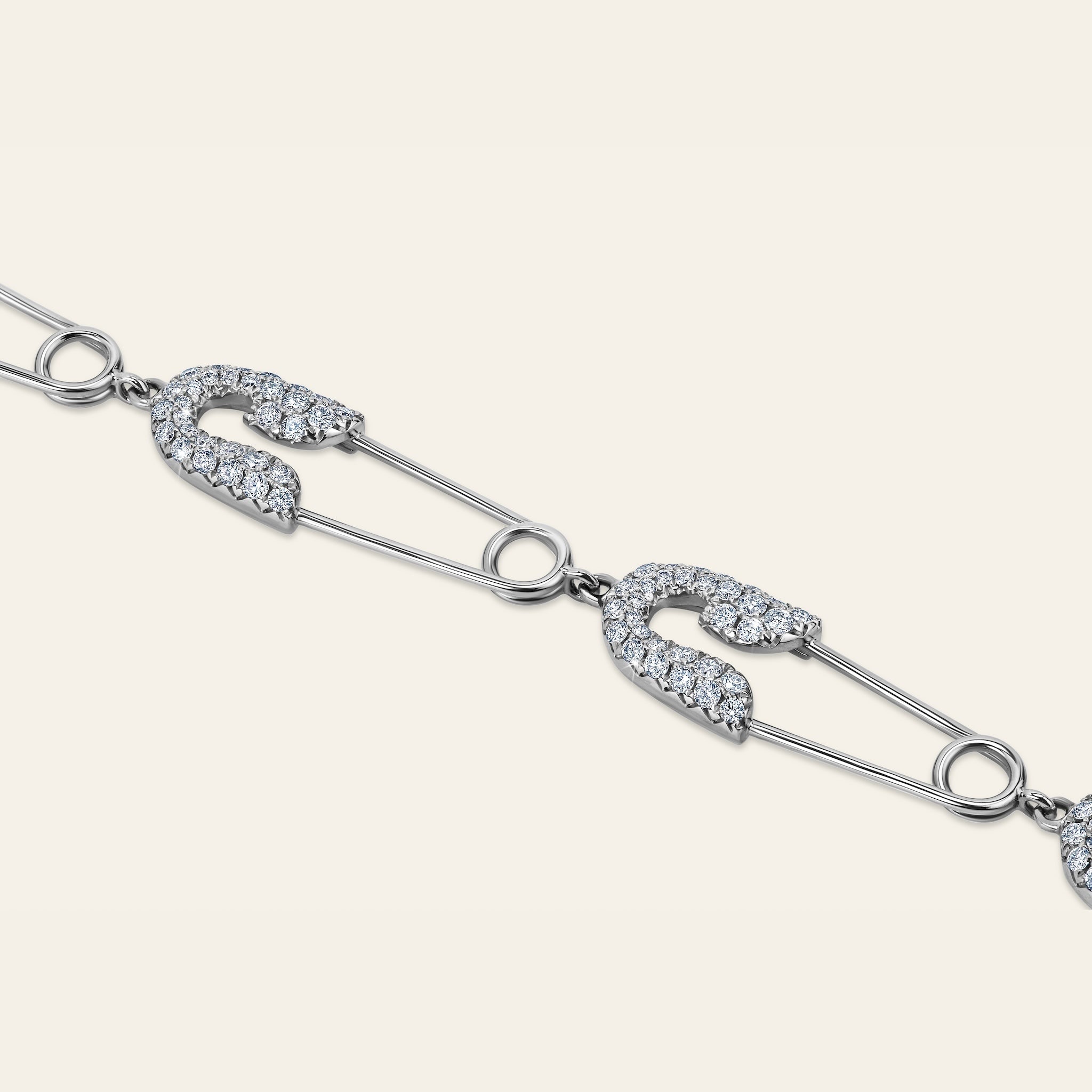 Securus Diamond Bracelet White Gold Multiple 7