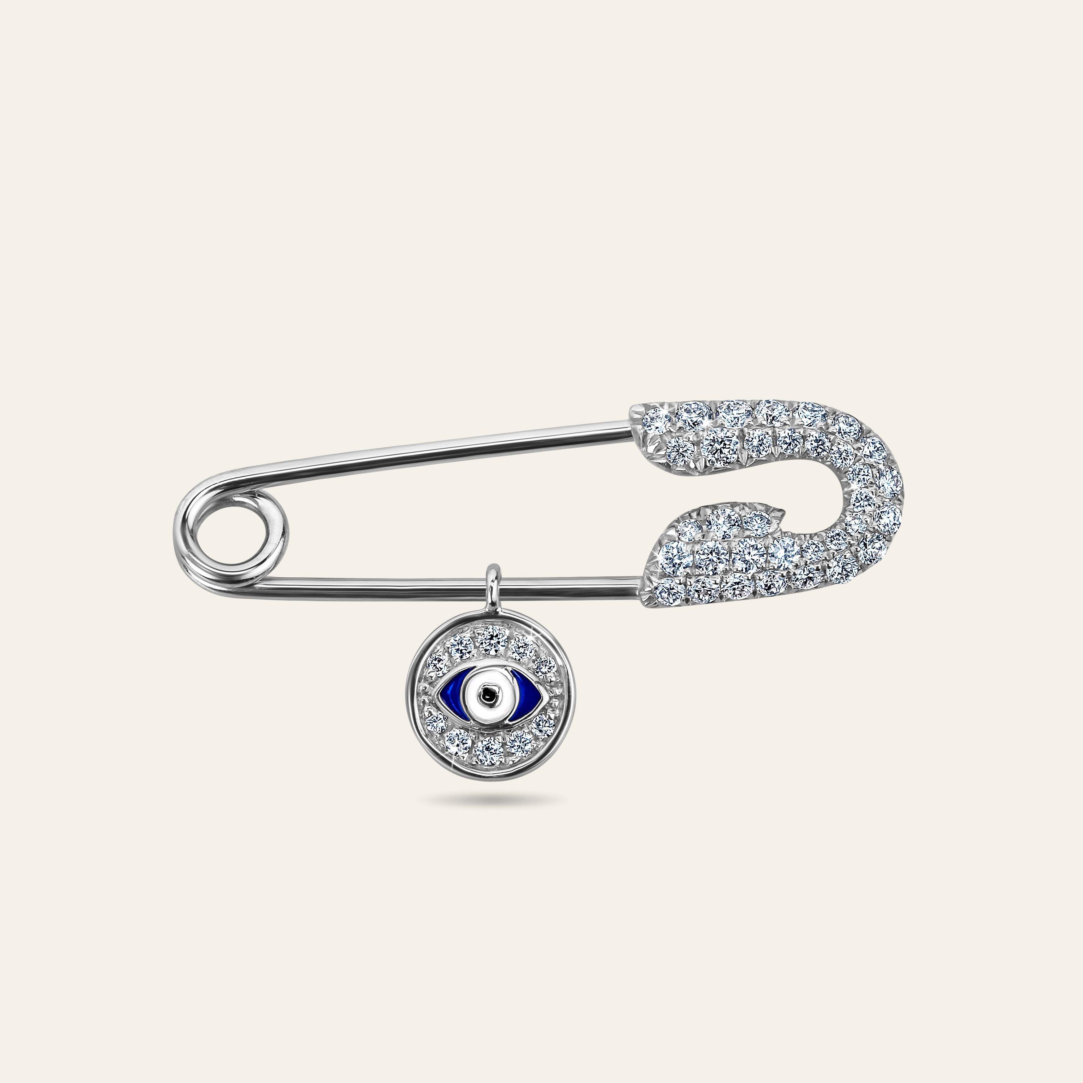 Securus Diamond Pin White Gold 5