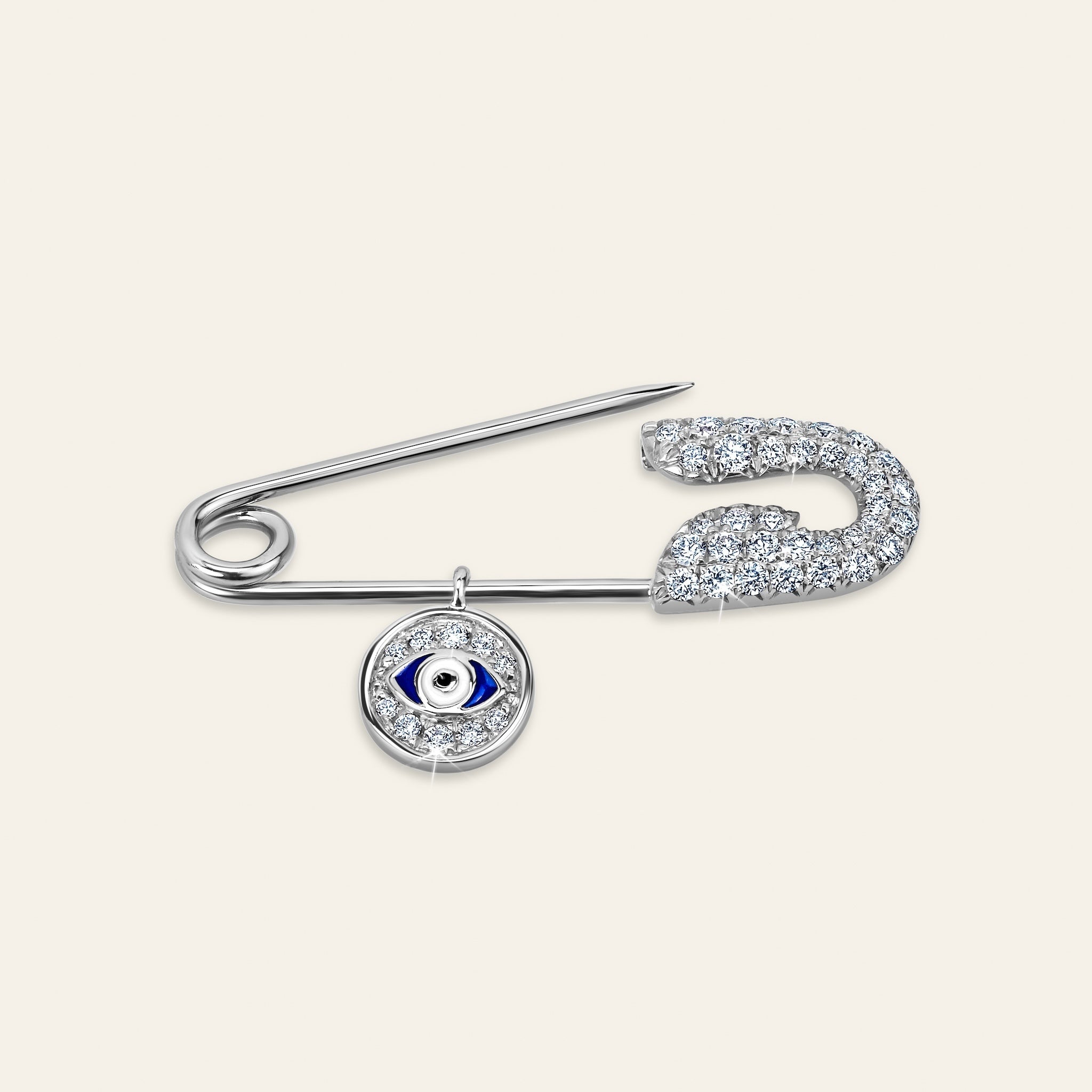 Securus Diamond Pin White Gold 6