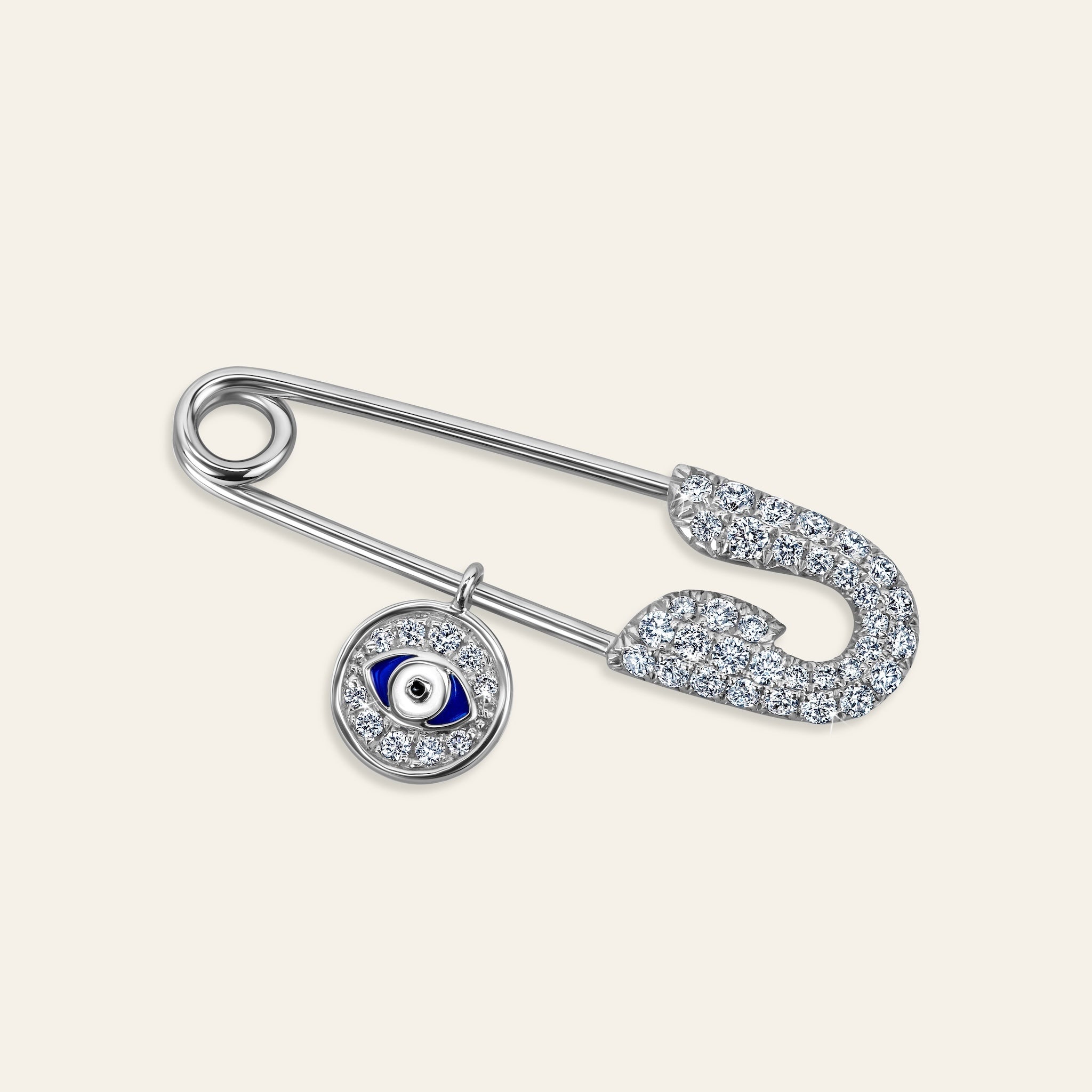 Securus Diamond Pin White Gold 8