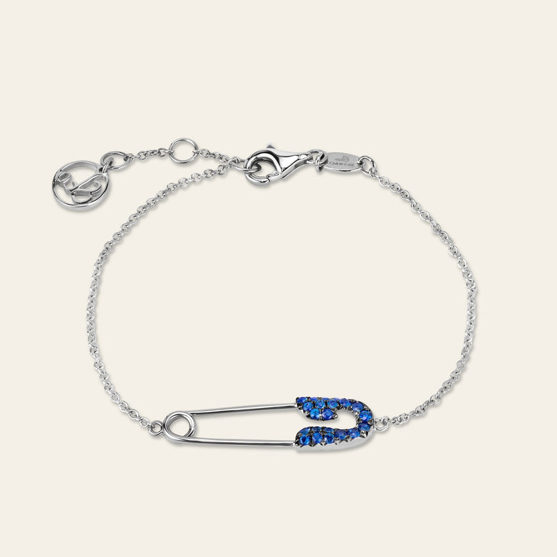 Securus Sapphire Bracelet White Gold  1