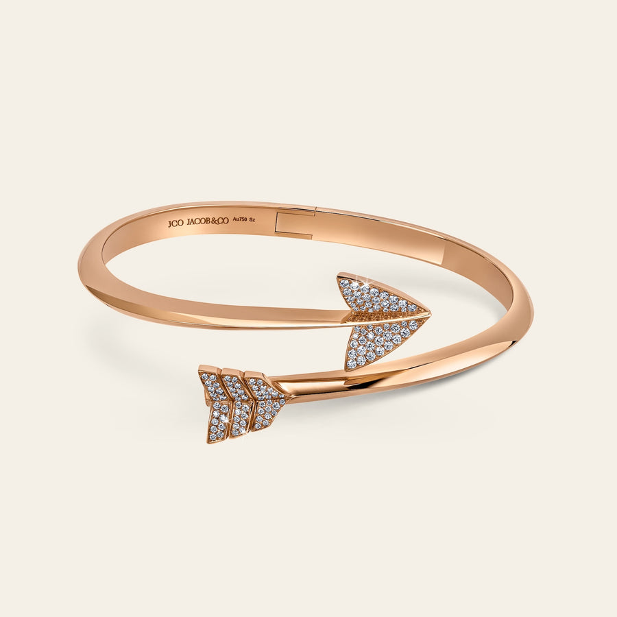 Super Arrow Pave Bracelet Rose Gold 5