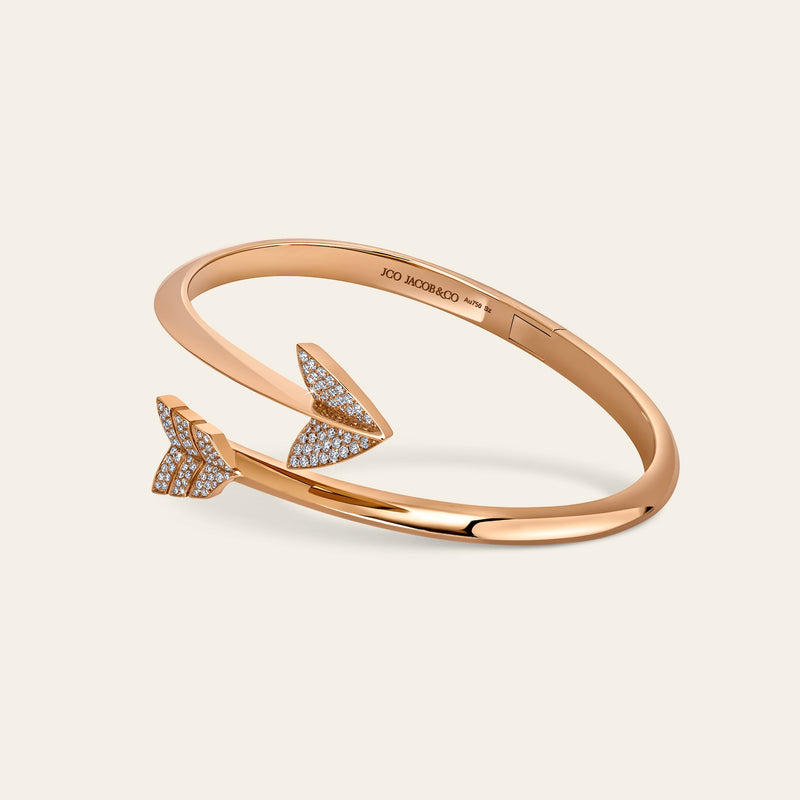 Super Arrow Pave Bracelet Rose Gold 6