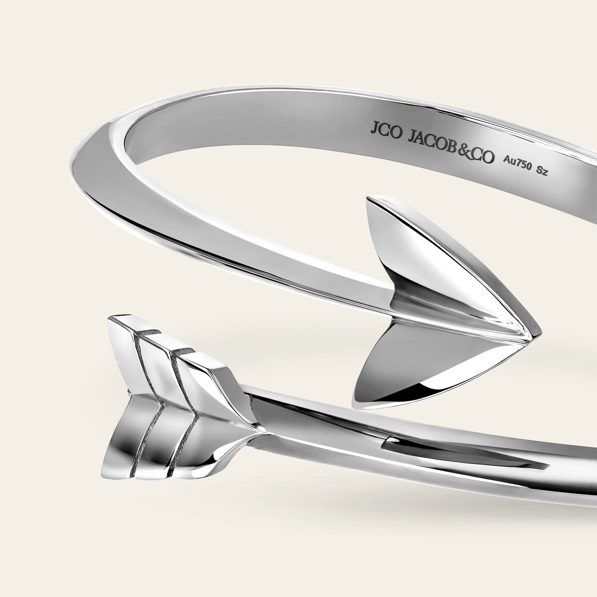 Super Arrow Plain Bracelet White Gold 4