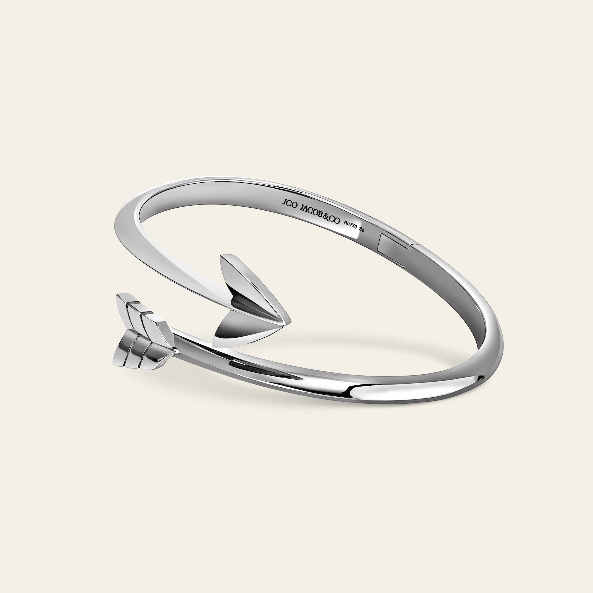 Super Arrow Plain Bracelet White Gold 5