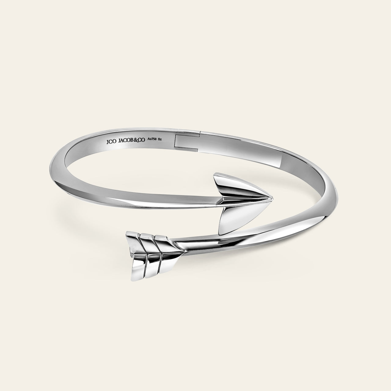 Super Arrow Plain Bracelet White Gold 6