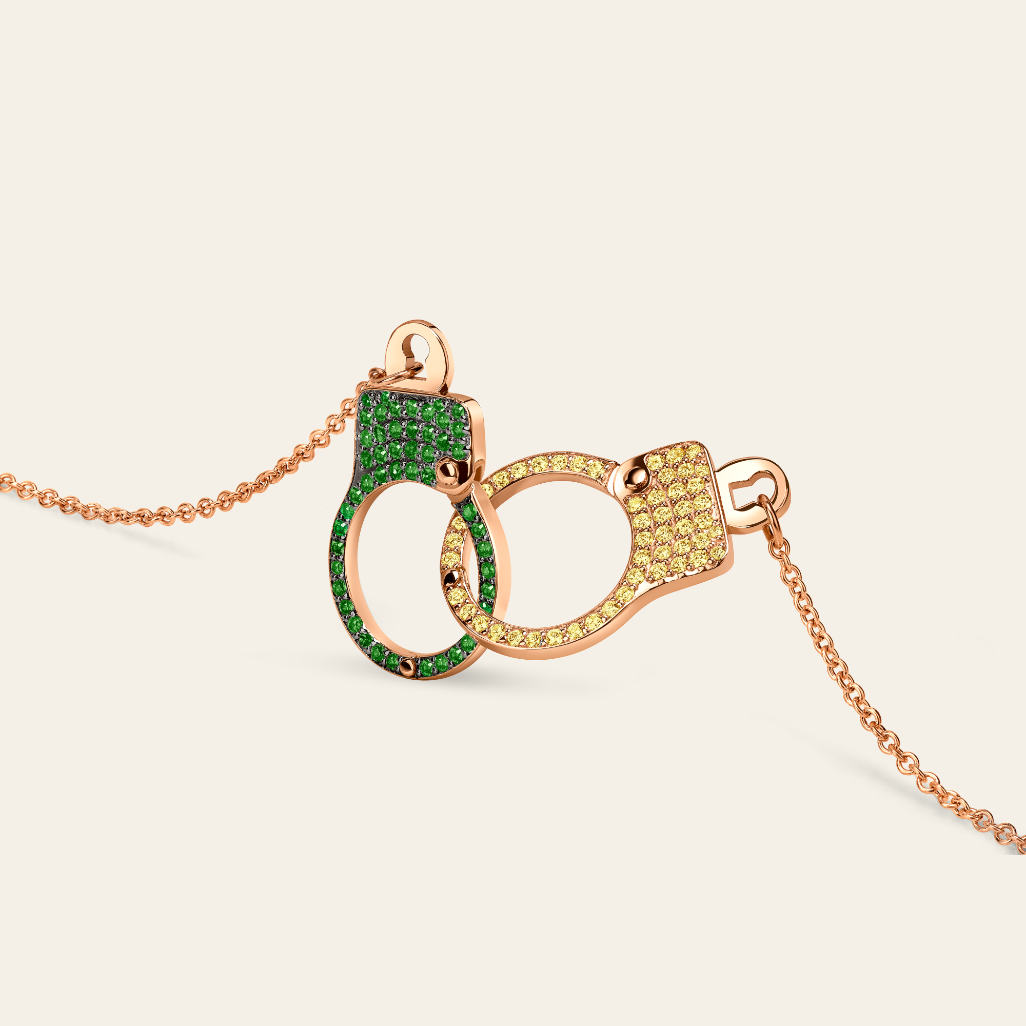 Love Lockdown Interlocking Diamond Necklace Brazil Edition