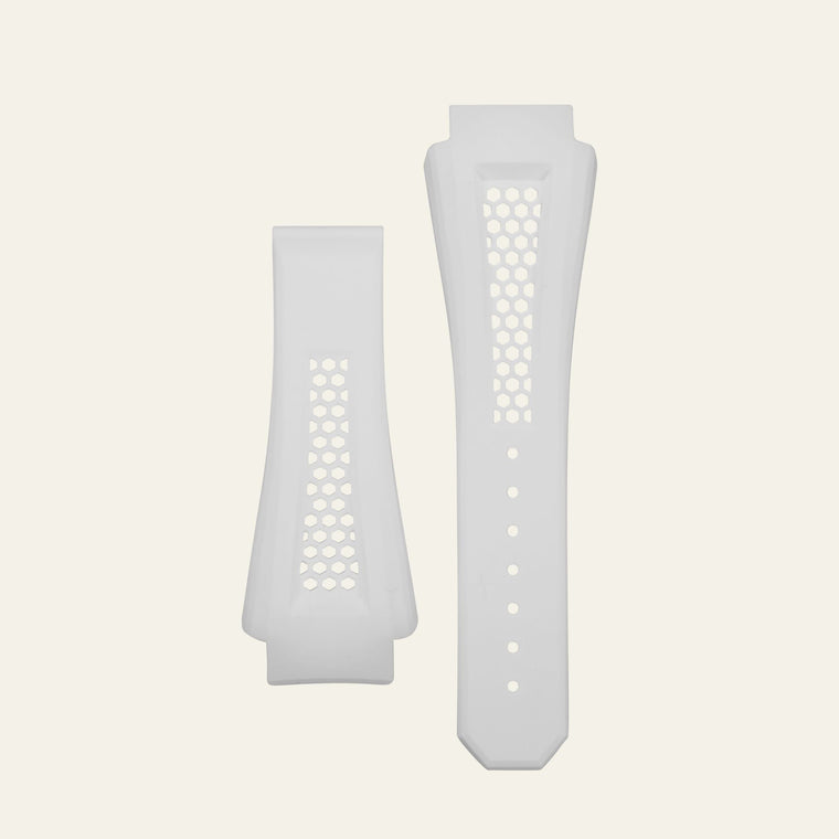 White Epic X Chrono 47mm Honeycomb Strap - L