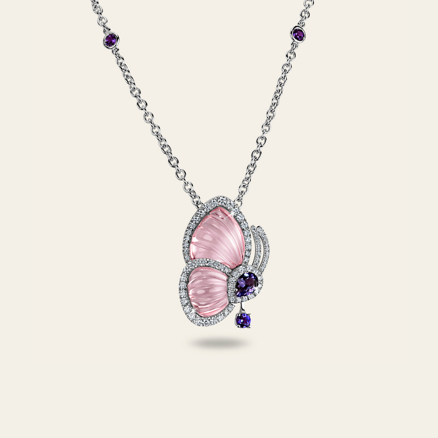 Papillon Pendant_White Gold_White Diamonds_1